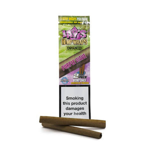 Confezione Juicy Jay Hemp Wrap Purple Wave con 2 blunt in canapa aromatizzati al gusto crema d’uva | GrowLab