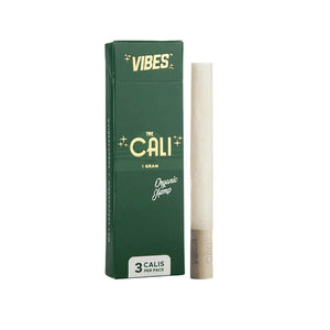 Confezione da 3 coni prerollati VIBES The Cali 1G Organic Hemp in canapa biologica, King Size 110 mm con filtro integrato | GrowLab