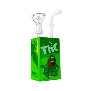 Bong in vetro a forma di brick di succo con cannuccia integrata | GrowLab
