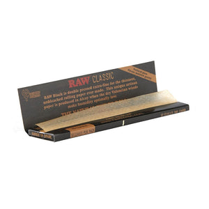 RAW Black King Size Slim cartine di canapa pacchetto aperto | GrowLab