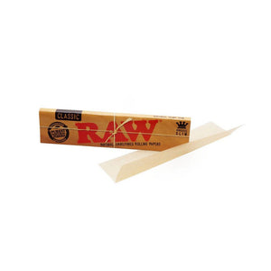 RAW Classic King size Slim cartine in carta di canapa naturale | GrowLab