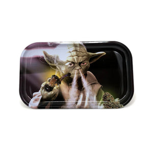 Vassoio per rollare con illustrazione di Yoda che fuma la pipa | GrowLab