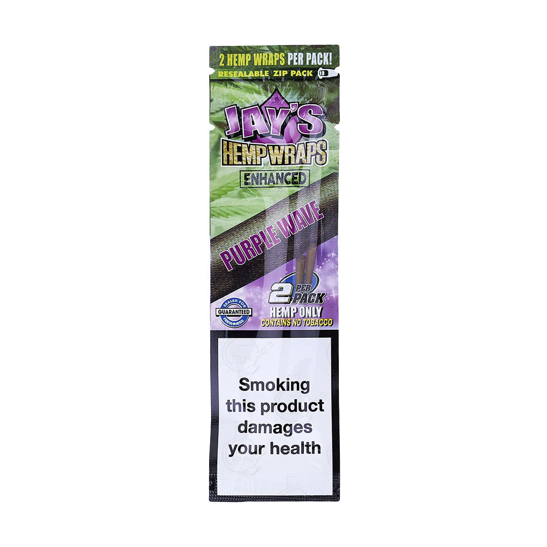 Confezione Juicy Jay Hemp Wrap Purple Wave con 2 blunt in canapa aromatizzati al gusto crema d’uva | GrowLab