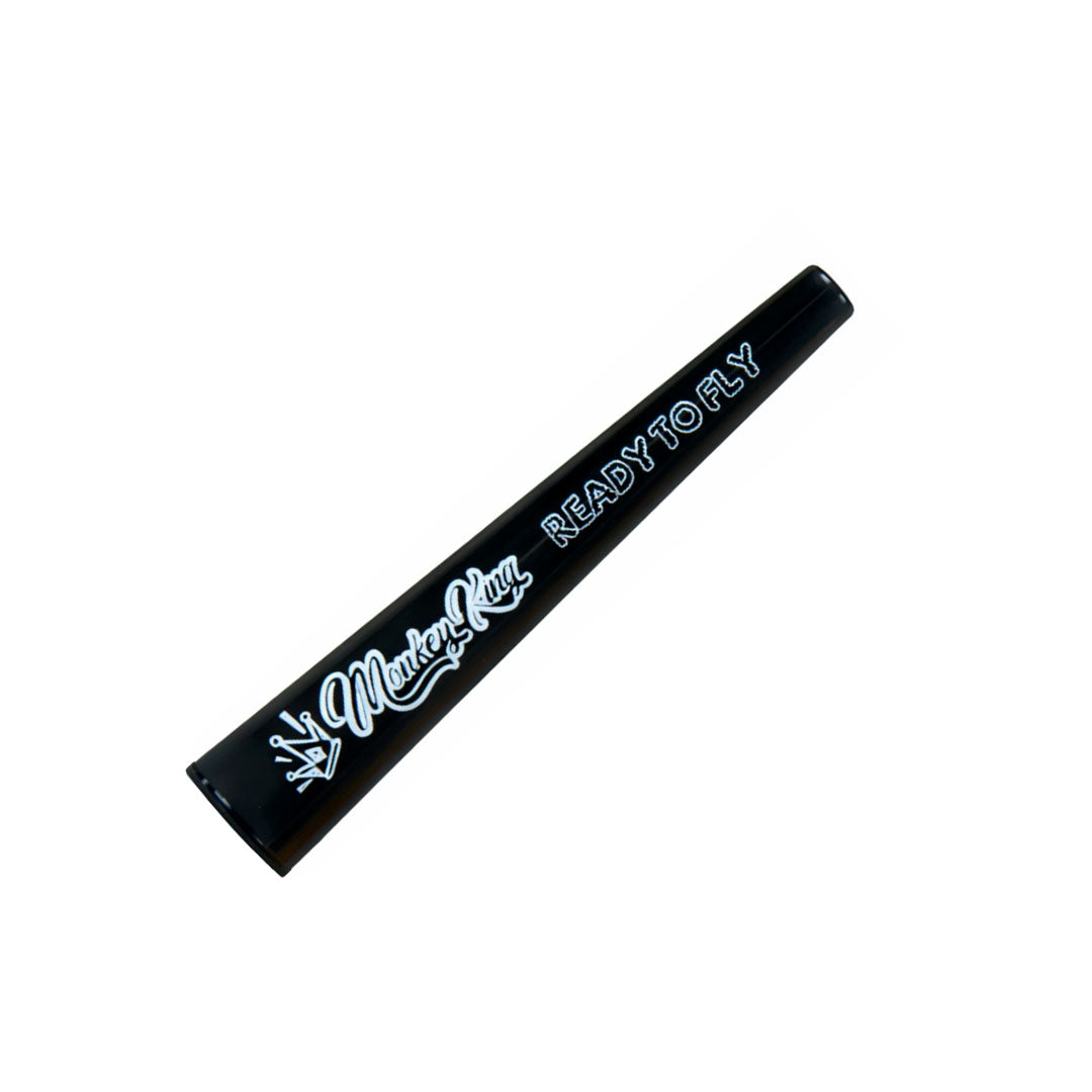 Tubo porta roll Monkey King Ready to Fly nero con logo e scritta bianchi | GrowLab