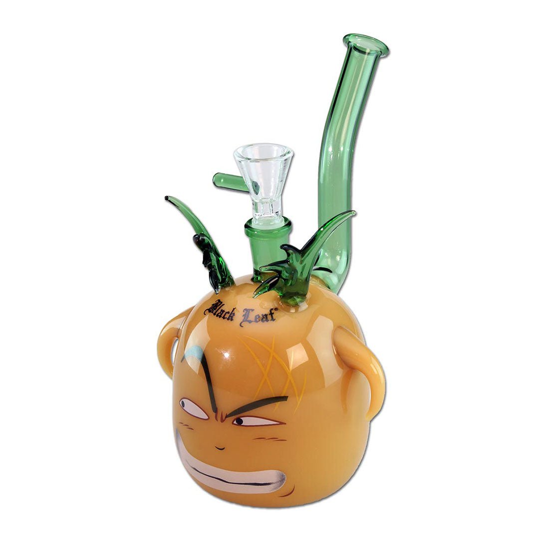 Black Leaf Bong Grumpy Ananas in vetro borosilicato 27 cm con faccia buffa | GrowLab