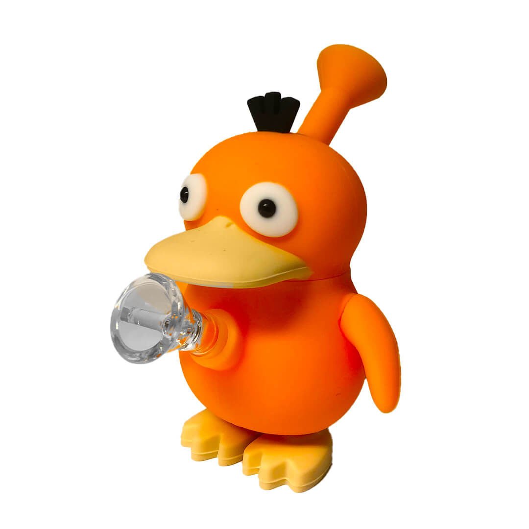 Bong in Silicone con Braciere in Vetro - Psyduck - GrowLab