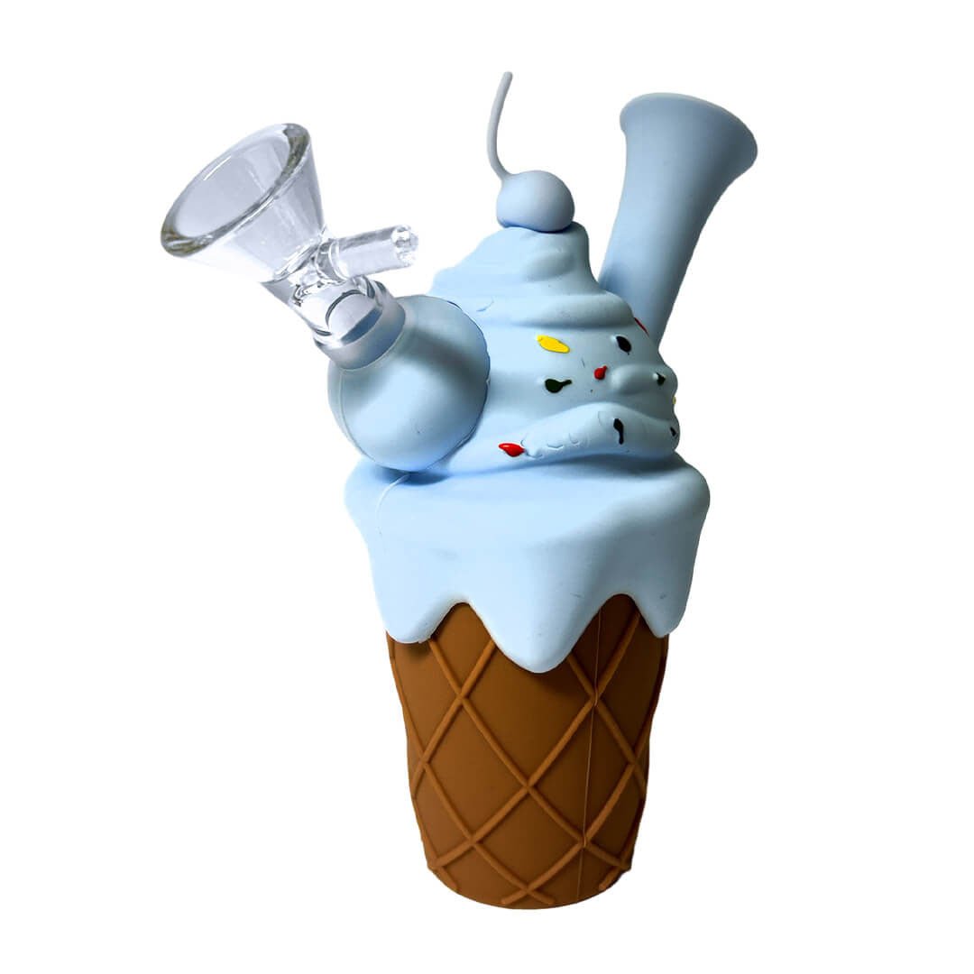 Mini bong in silicone a forma di cono gelato colorato | GrowLab