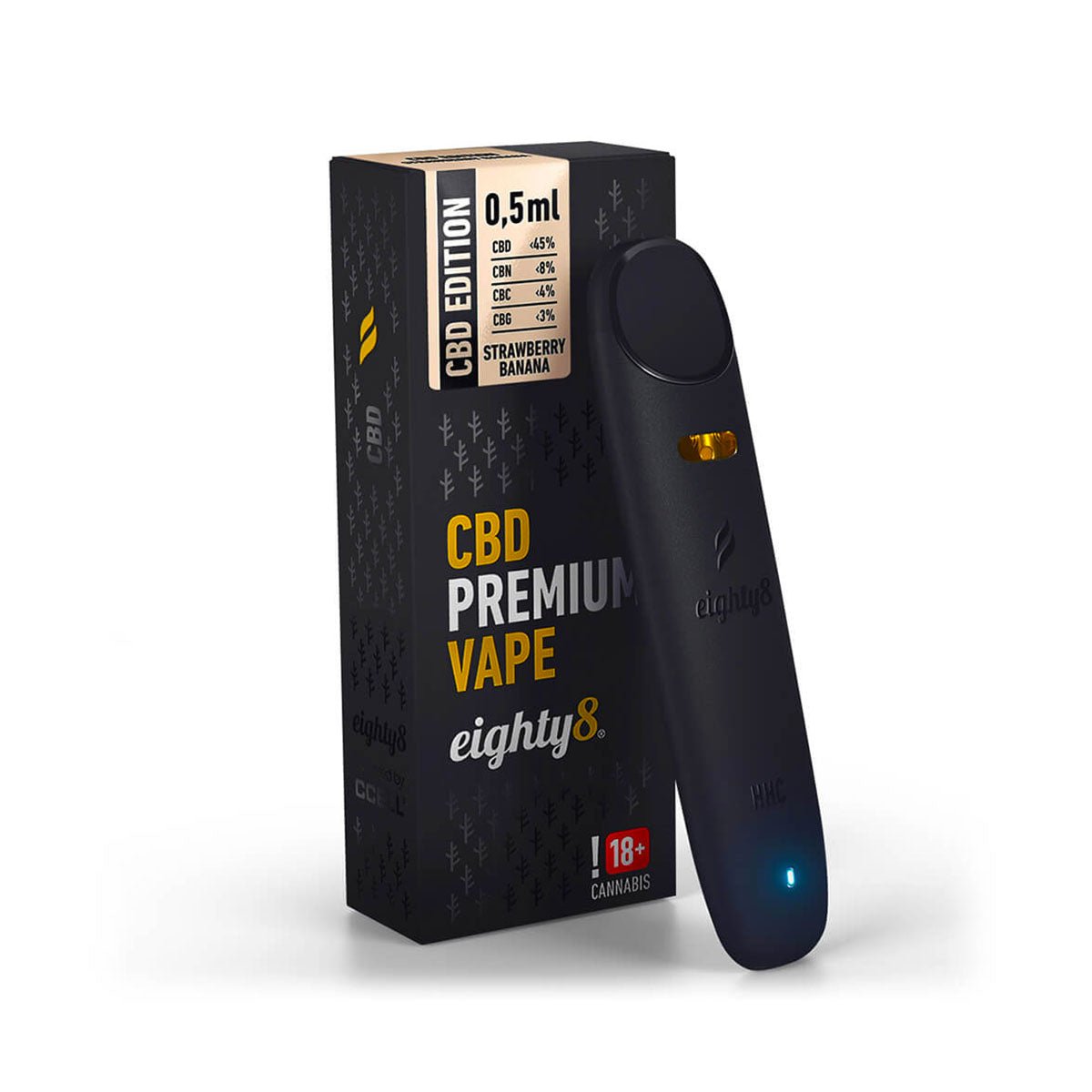 CBD Premium VAPE 0,5ml - STRAWBERRY BANANA - GrowLab