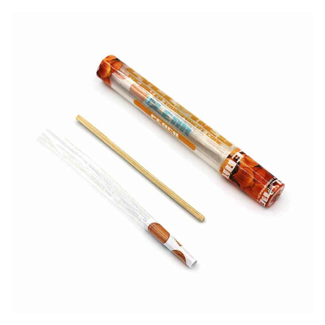 Confezione Cyclones Clear con 1 cono pre-rollato in cellulosa trasparente aromatizzato alla pesca | GrowLab
