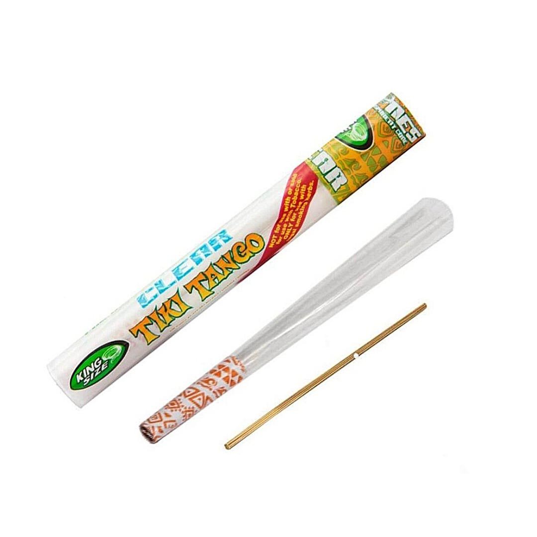 Confezione Cyclones Clear con 1 cono pre-rollato in cellulosa trasparente aromatizzato Tiki Tango tropicale | GrowLab