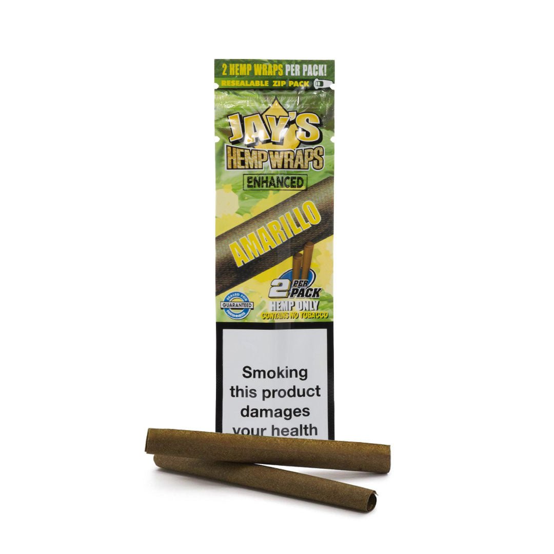 Confezione Juicy Jay Hemp Wrap Amarillo con 2 blunt in canapa aromatizzati al gusto Lemon Cake | GrowLab