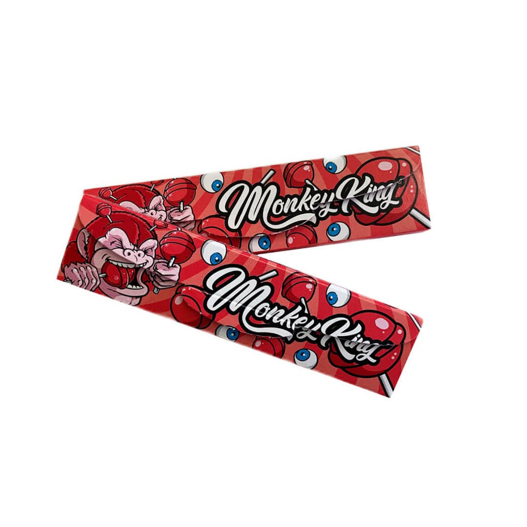 Monkey King Red Lollipop con 32 cartine King Size Slim e 32 filtri, aroma dolce | GrowLab