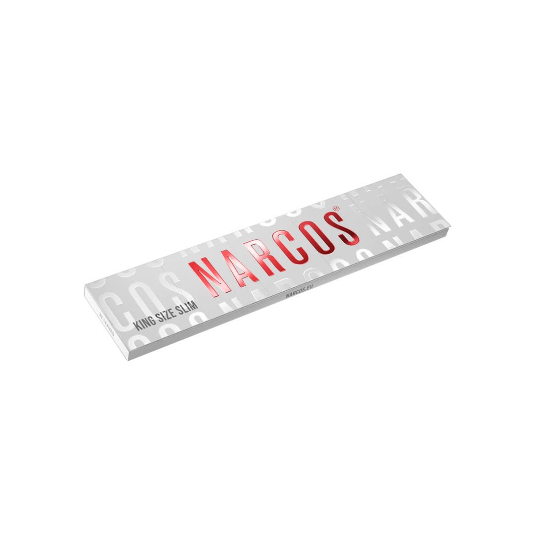 Pacchetto Narcos White Edition con 32 cartine King Size Slim in carta naturale sottile | GrowLab