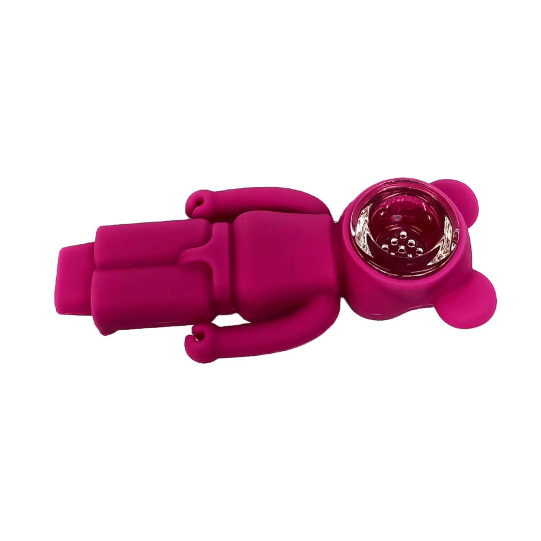 Pipa in Silicone con Braciere in Vetro - Purple Robot - GrowLab