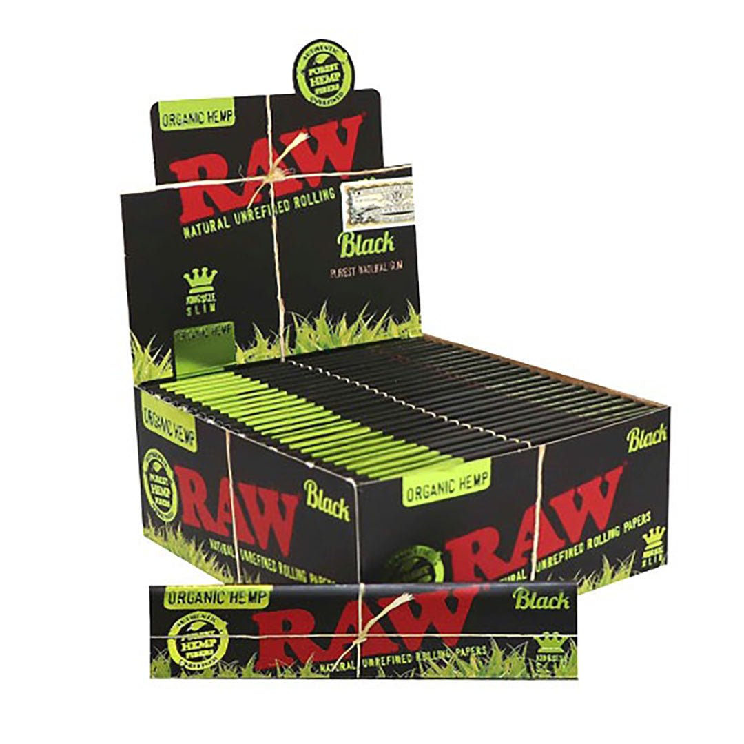 RAW – Box Black Organic King Size Slim | 50 pacchetti - GrowLab