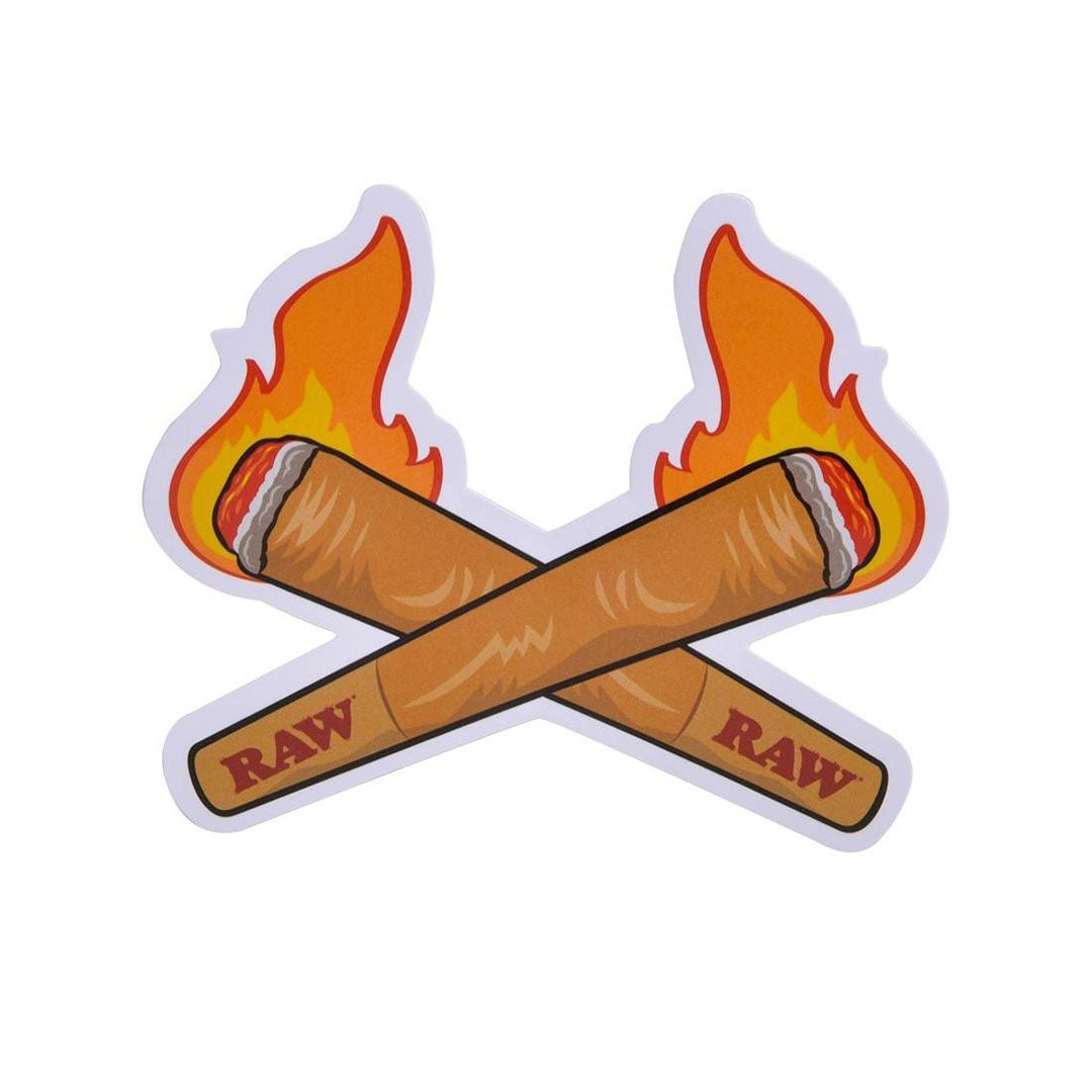 RAW – Flaming Cones Sticker | Adesivo RAW - GrowLab