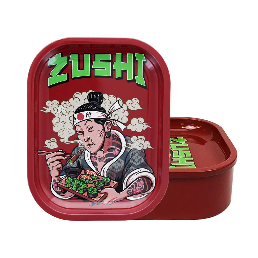 Vassoio per rollare Best Buds con box interno e grafica Zushi, compatto e versatile | GrowLab