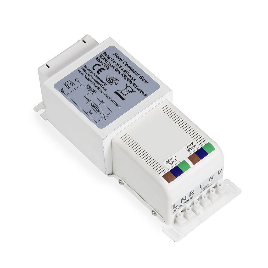Alimentatore magnetico Horti Compact per lampade MH/HPS da 250 W, 400 W o 600 W, compatti e sicuri | GrowLab