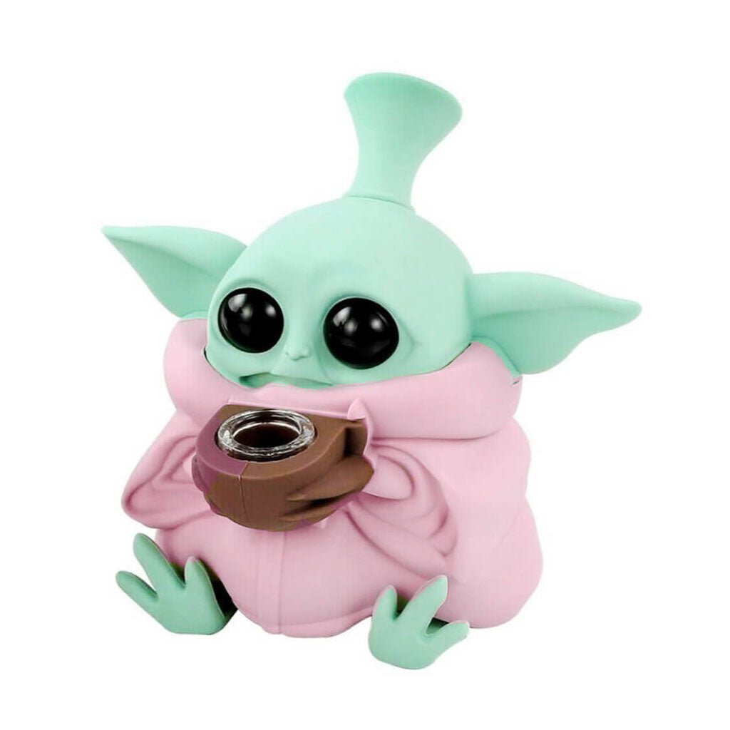 Bong in silicone a forma di testa aliena, resistente e smontabile per facile pulizia | GrowLab