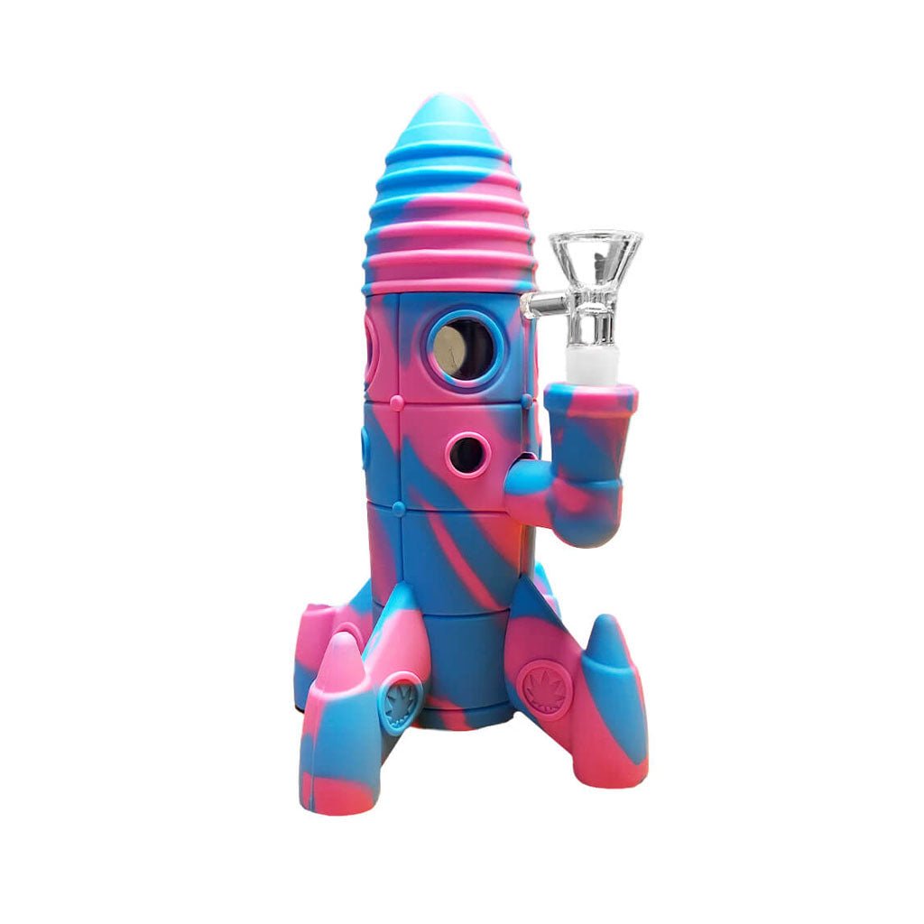 Bong in silicone Rocket Stage a forma di razzo con LED ad acqua, resistente e lavabile | GrowLab