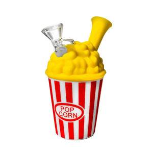Bong in silicone a forma di secchio di popcorn con braciere in vetro removibile | GrowLab