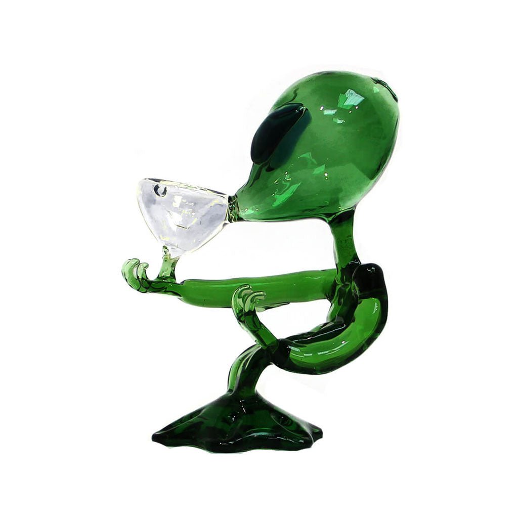 Pipa in Vetro - Green Alien Glass Pipe - GrowLab