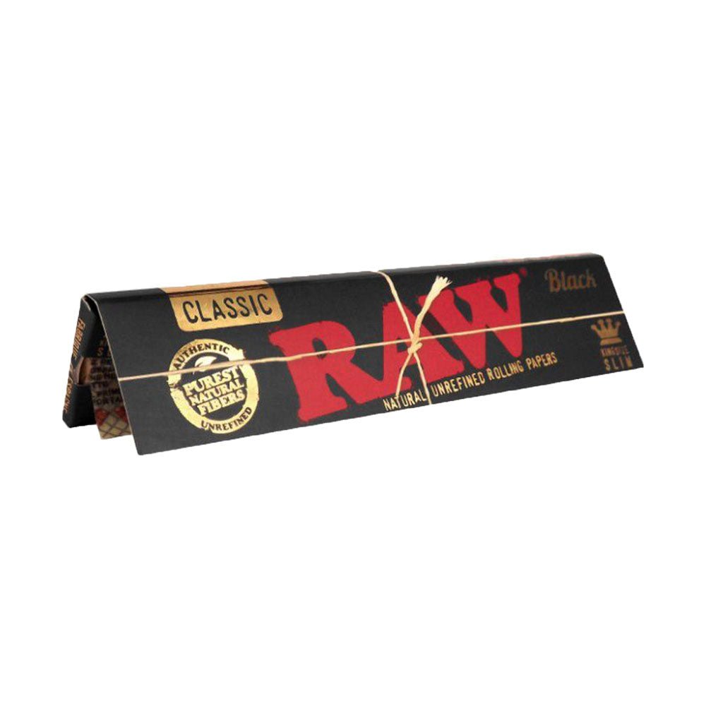 Cartine RAW Black King Size Slim in carta ultra sottile non sbiancata | GrowLab