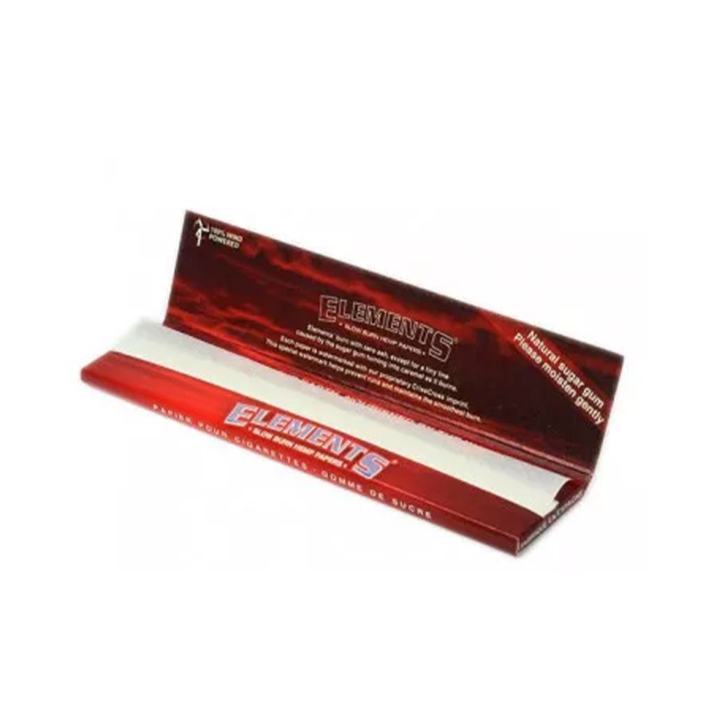 Cartine Elements in canapa formato King Size Slim con confezione aperta | GrowLab