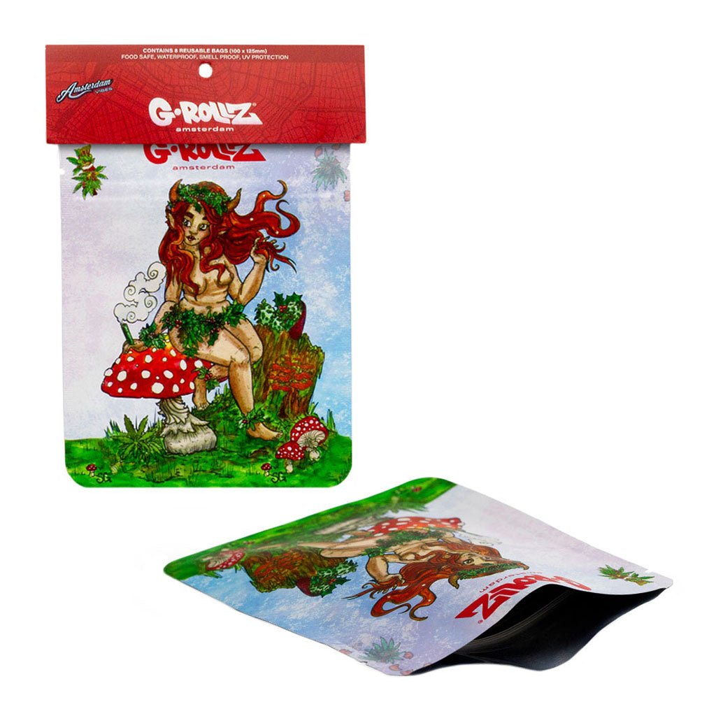 Bustine antiodore G-Rollz Vondel Nymph 65×85mm, set da 8 pezzi richiudibili | GrowLab