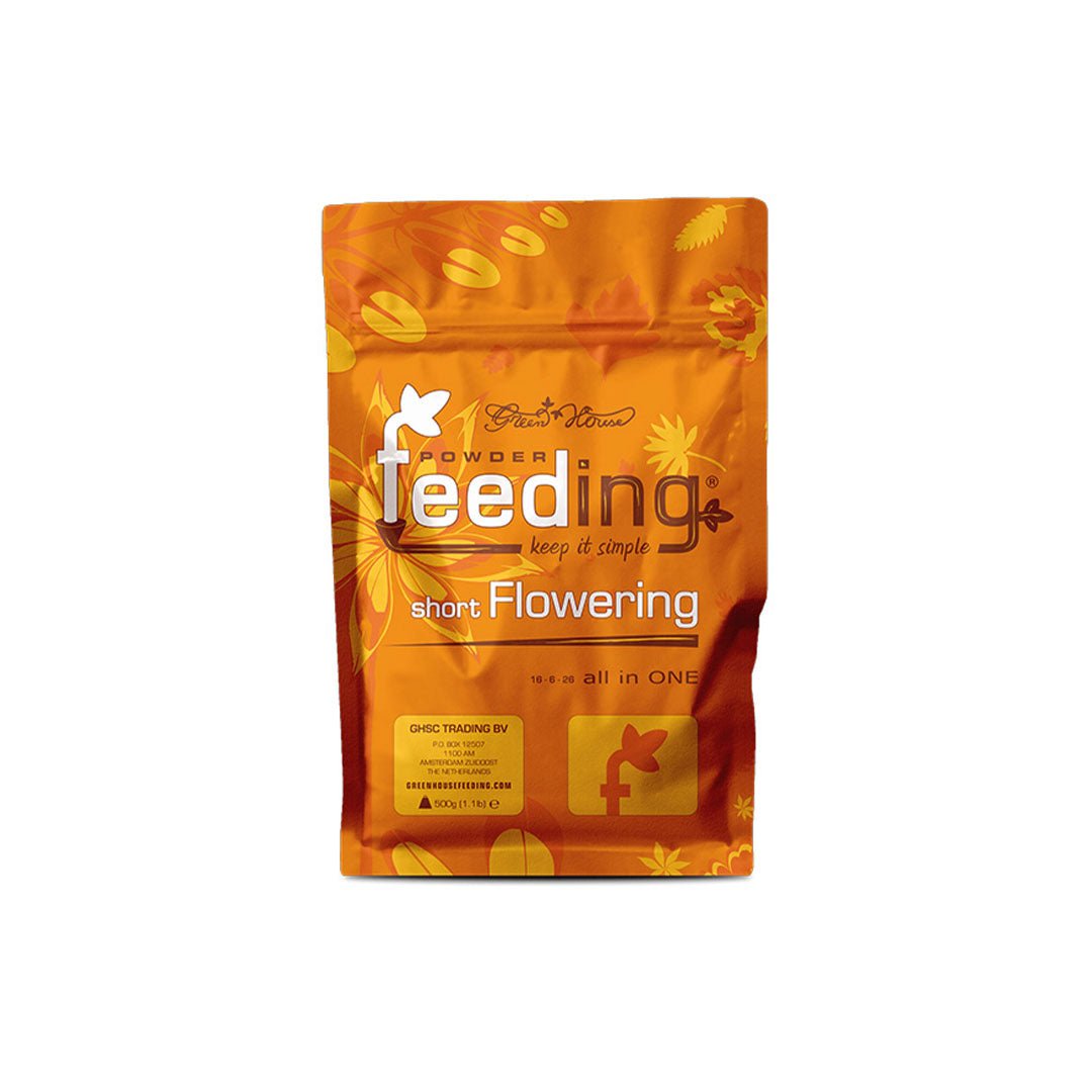 Confezione Green House Feeding Short Flowering – fertilizzante minerale per piante a fioritura breve | GrowLab