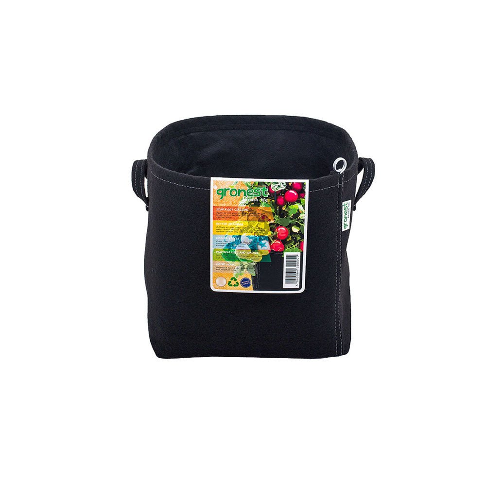 Vaso Gronest in tessuto geotessile nero, traspirante e riutilizzabile | GrowLab