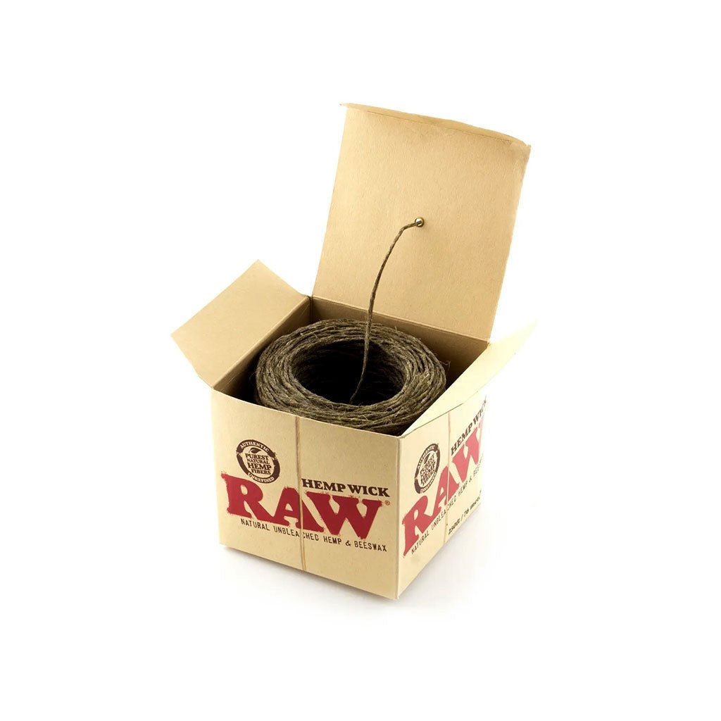 Rotolo RAW Hemp Wick da 30 mt in canapa e cera d’api, confezione naturale RAW | GrowLab