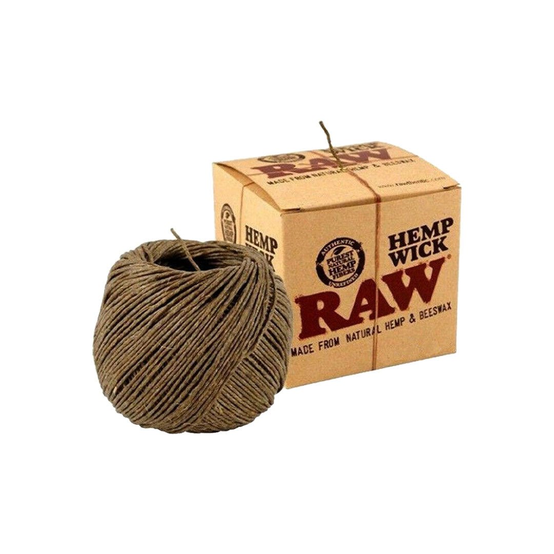 Rotolo RAW Hemp Wick da 30 mt in canapa e cera d’api, confezione naturale RAW | GrowLab