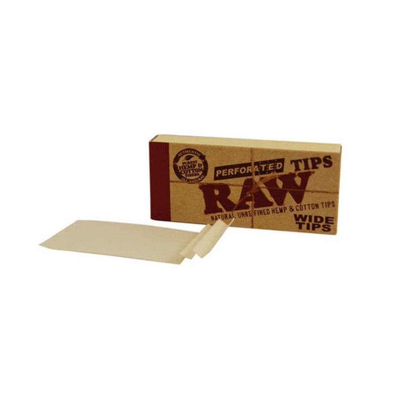 RAW Wide Perforated Tips – Filtri Perforati in Cartoncino - GrowLab